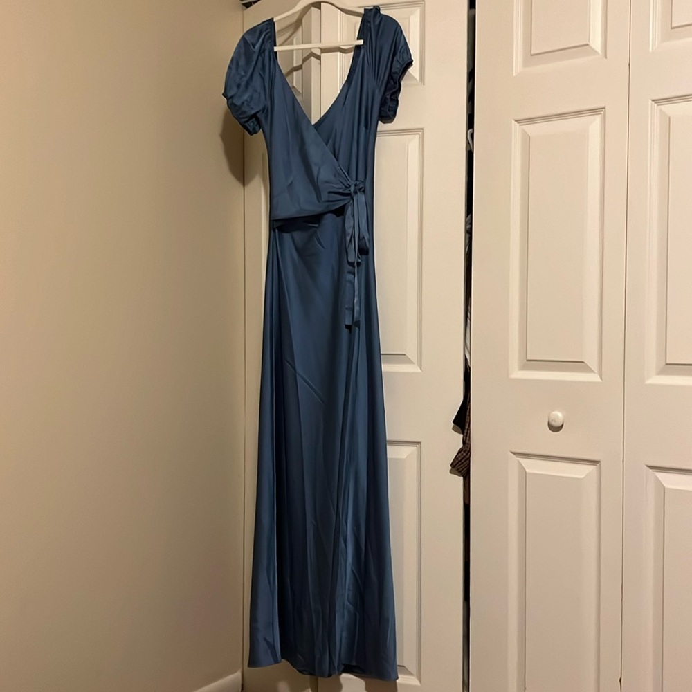 Long blue dress